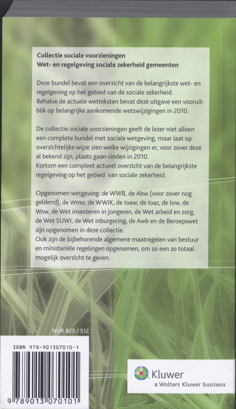 Achterkant van Collectie Sociale Voorzieningen