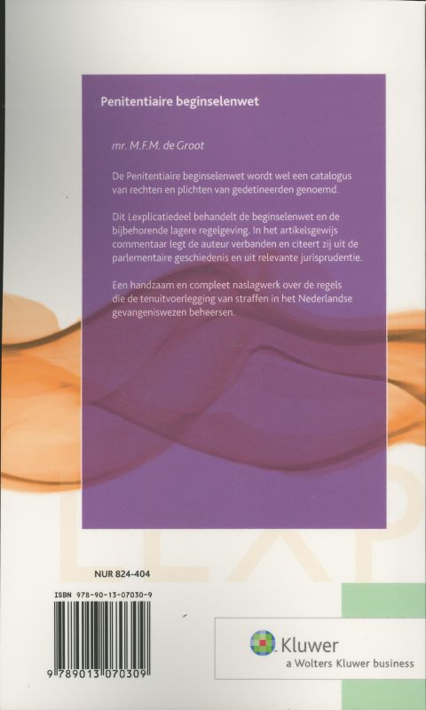 Achterkant van Penitentiaire beginselenwet