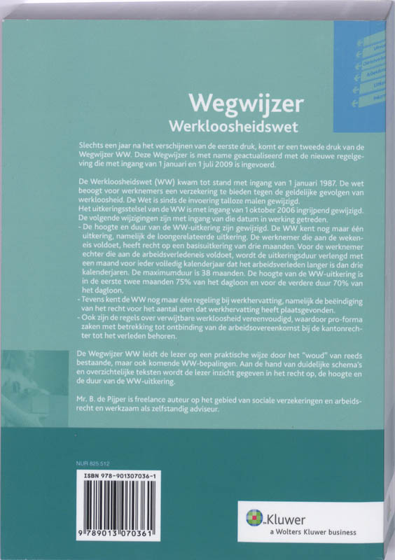 Achterkant van Wegwijzer Werkloosheidswet