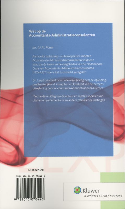 Achterkant van Wet op de accountants-Administratieconsulenten