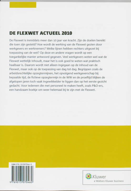 Achterkant van De Flexwet actueel 2010