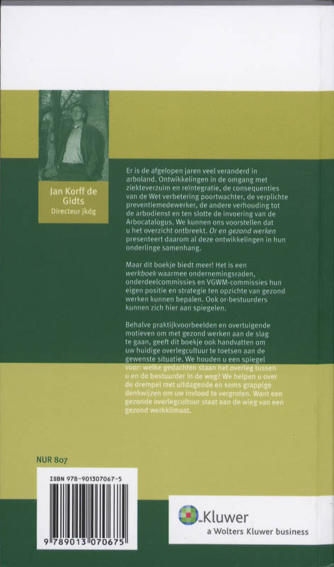 Achterkant van OR en gezond werken