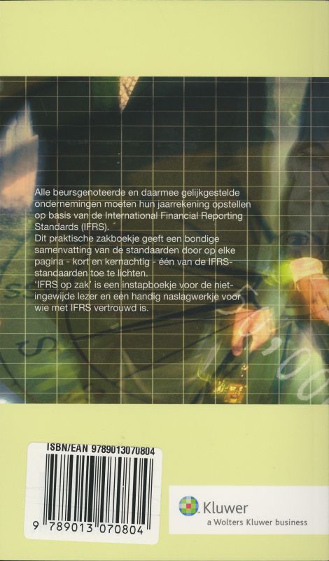 Achterkant van IFRS op zak 2009