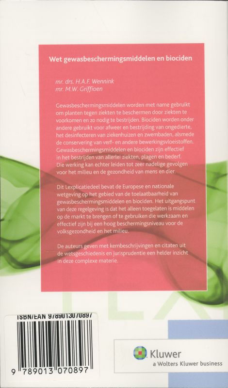 Achterkant van Wet gewasbeschermingsmiddelen en biociden