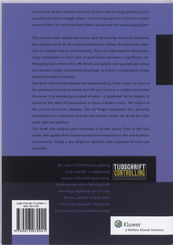 Achterkant van Value Creation In Turbulent Times