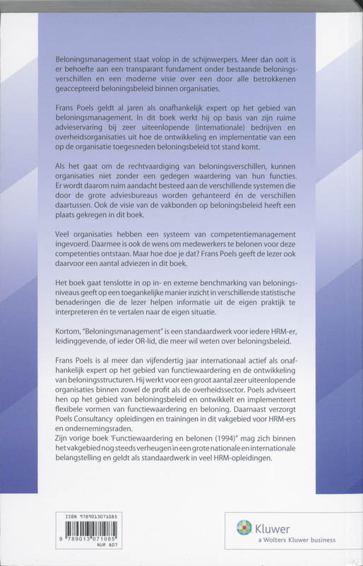 Achterkant van Beloningsmanagement