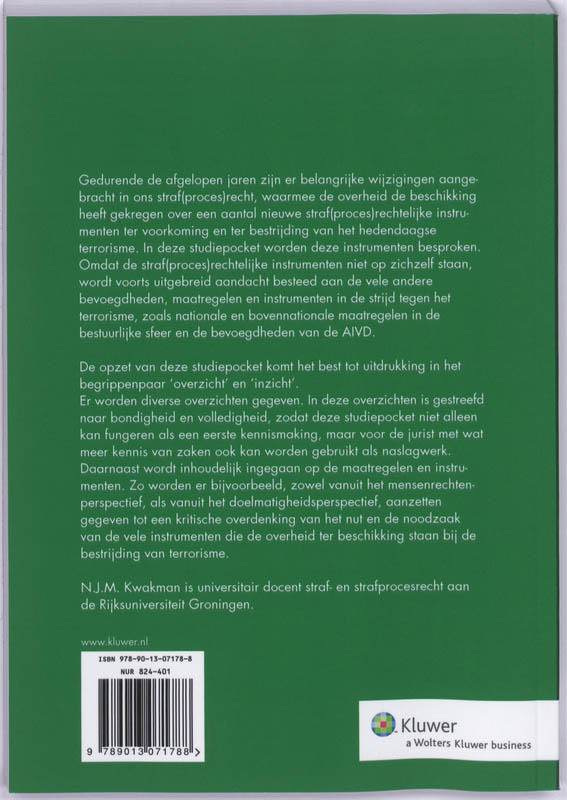 Achterkant van Terrorismebestrijding