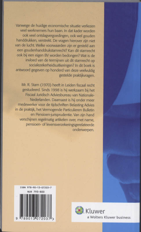 Achterkant van De Gouden Handdruk in 100 vragen