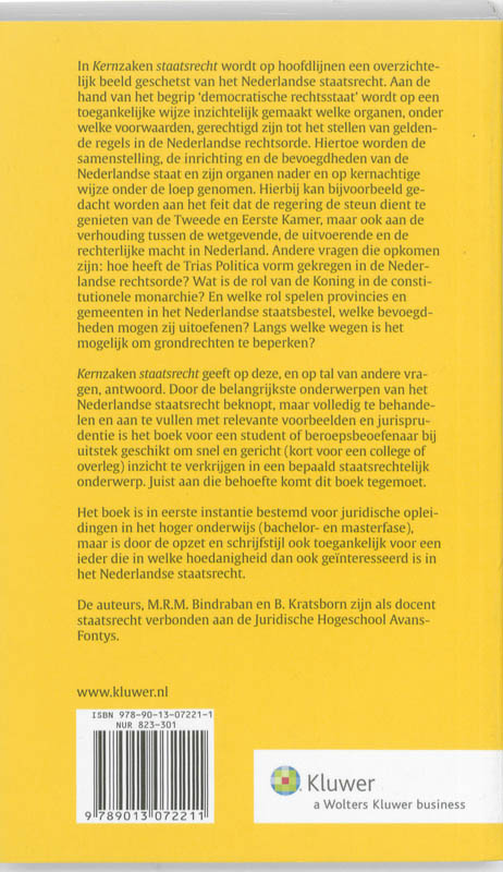 Achterkant van Staatsrecht