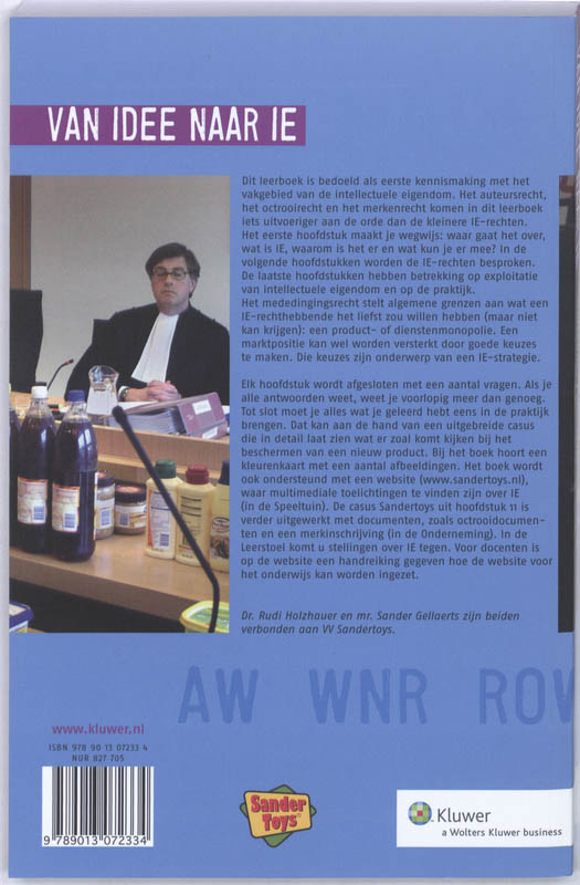 Achterkant van Van idee naar IE