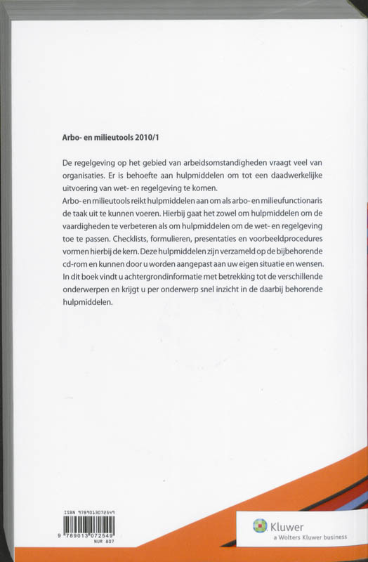 Achterkant van Arbo- en milieutools 2010/1