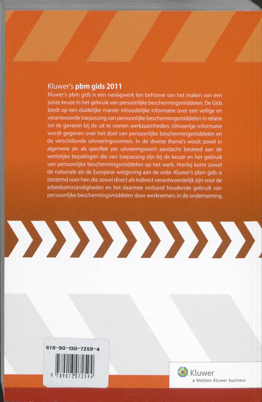 Achterkant van Kluwer's pbm-Gids 2011