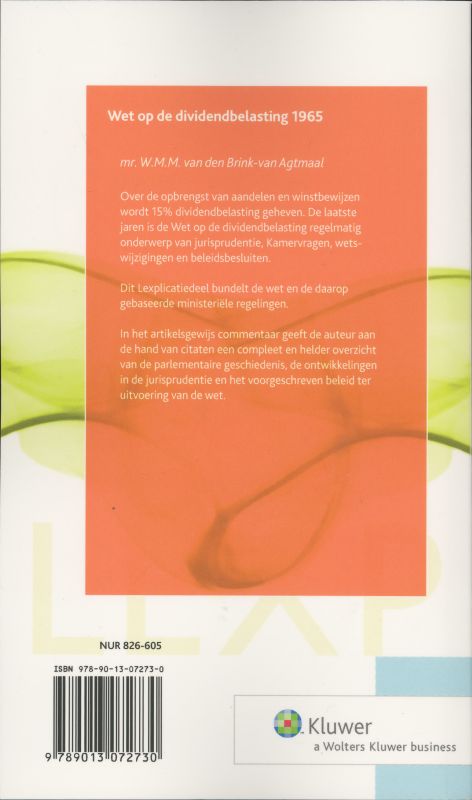 Achterkant van Wet op de dividendbelasting 1965