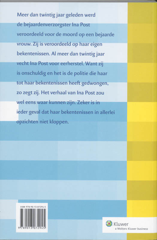 Achterkant van De bekentenissen van Ina Post
