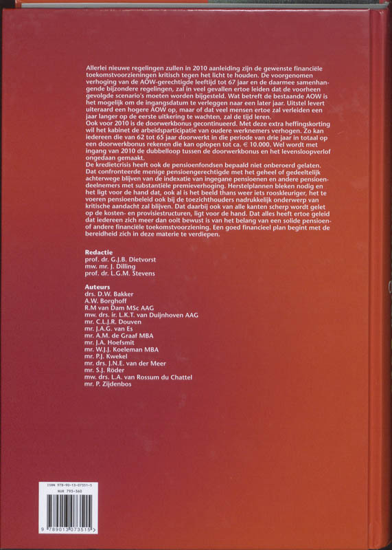 Achterkant van 2010