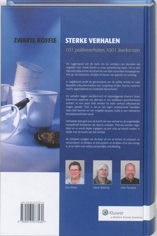 Achterkant van Zwarte koffie, sterke verhalen