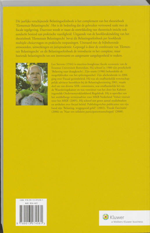 Achterkant van Belastingoefenboek 2010/2011