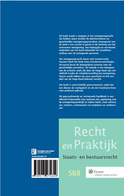 Achterkant van Handboek onteigening