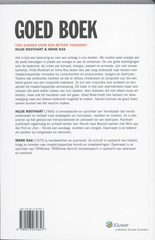 Achterkant van Goed Boek