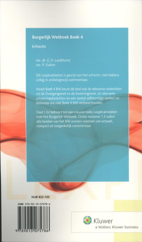 Achterkant van Burgerlijk Wetboek Boek 4