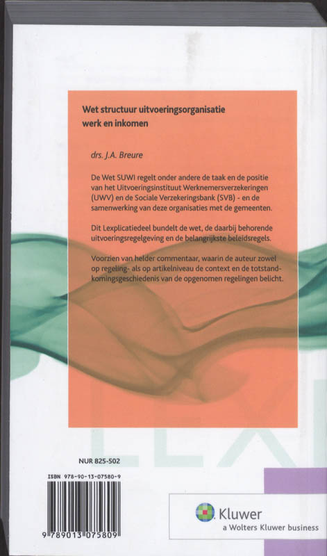 Achterkant van Wet structuur uitvoeringsorganisatie werk en inkomen
