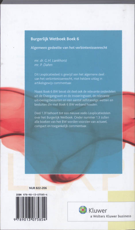 Achterkant van Algemeen gedeelte van het verbintenissenrecht