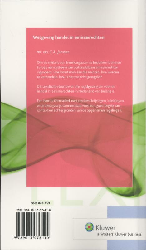 Achterkant van Wetgeving handel in emissierechten
