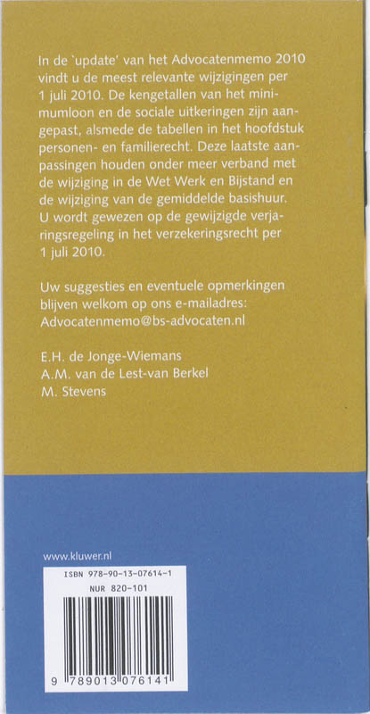 Achterkant van 2010