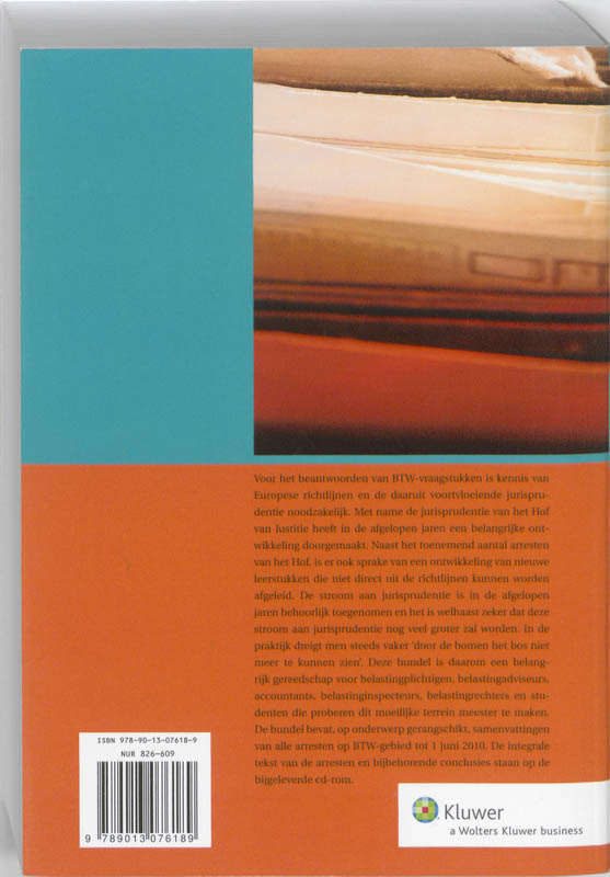Achterkant van BTW Jurisprudentie van het Hof van Justitie 2010/2011