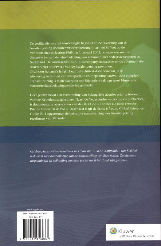 Achterkant van Transfer pricing