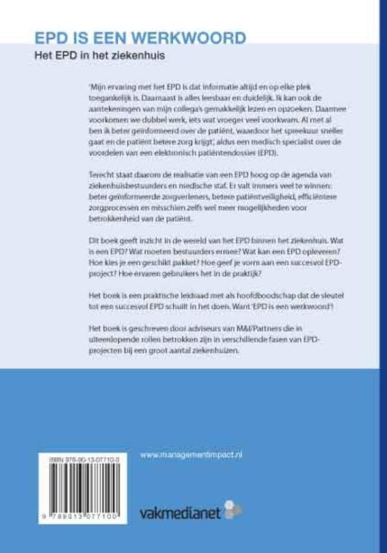 Achterkant van EPD is een werkwoord