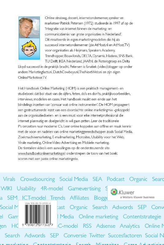 Achterkant van Handboek Online Marketing