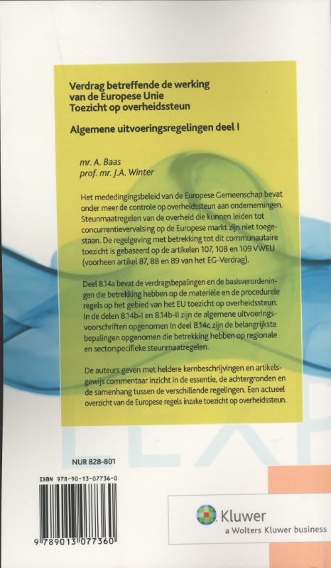 Achterkant van Alg Uitvoeringsregelingen