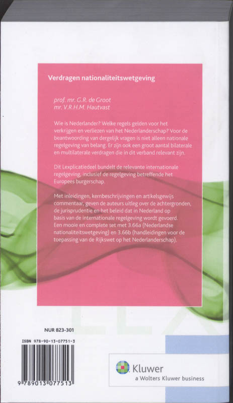Achterkant van Verdragen nationaliteitswetgeving