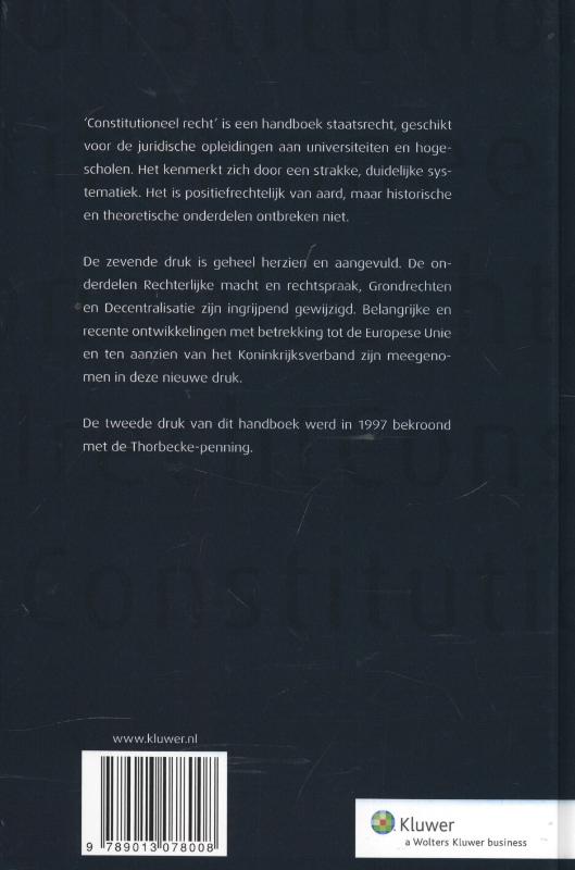 Achterkant van Constitutioneel recht