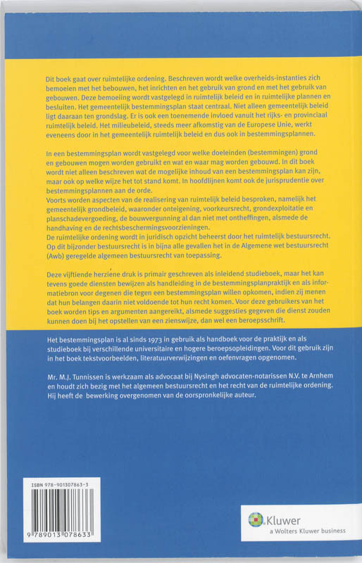 Achterkant van Het bestemmingsplan