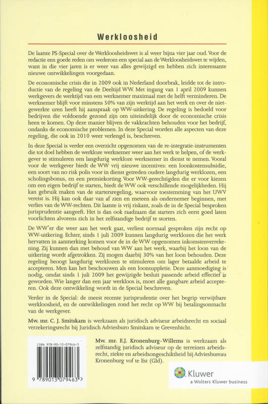 Achterkant van Werkloosheid