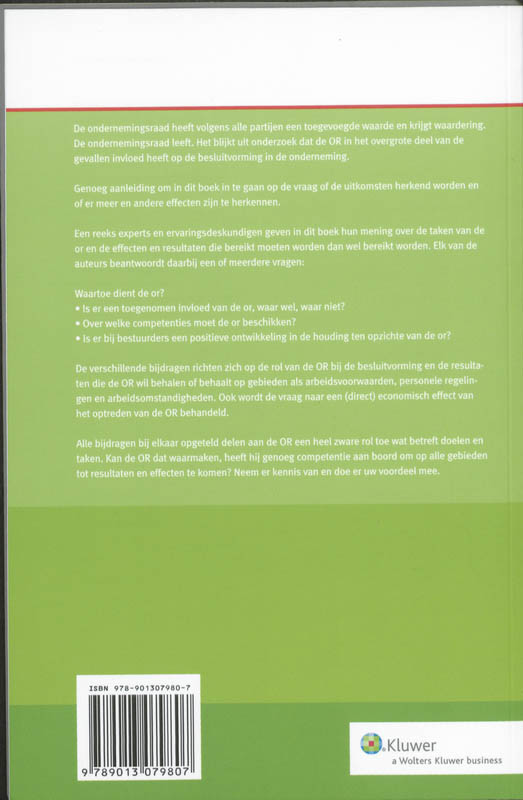 Achterkant van Doel en resultaten, de effectieve OR