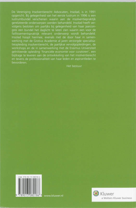 Achterkant van De insolvente vennootschap