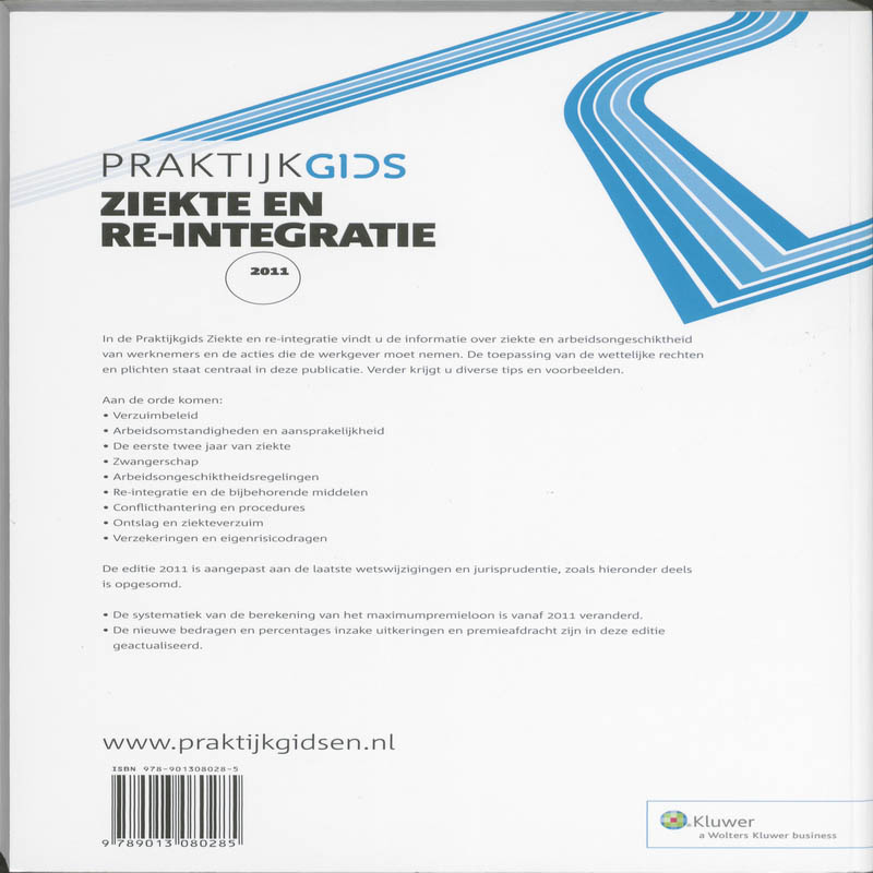Achterkant van Praktijkgids ziekte & re-integratie