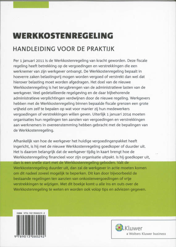 Achterkant van Werkkostenregeling