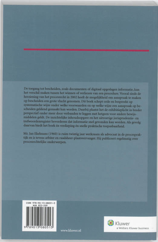 Achterkant van De exhibitieplicht