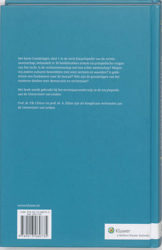 Achterkant van Encyclopedie van de rechtswetenschap 1