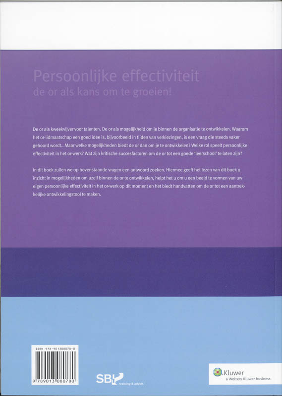 Achterkant van Persoonlijke effectiviteit