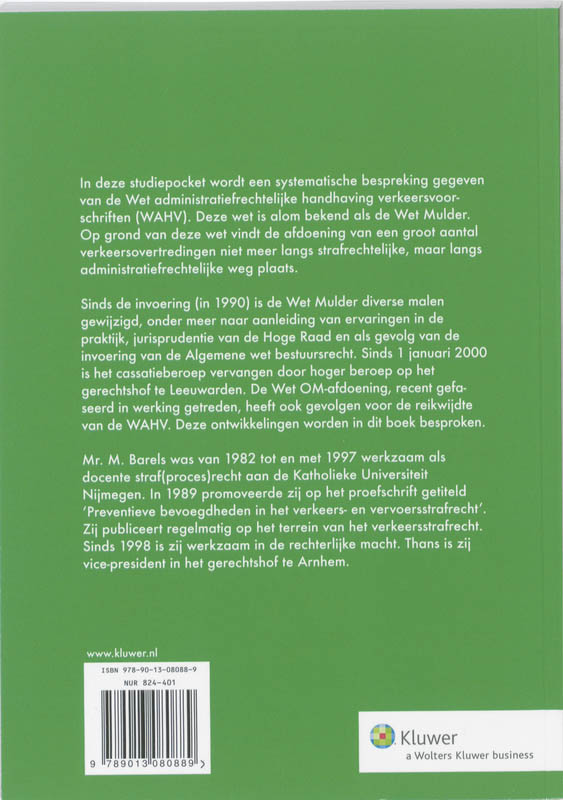 Achterkant van Hoofdlijnen van de wet Mulder