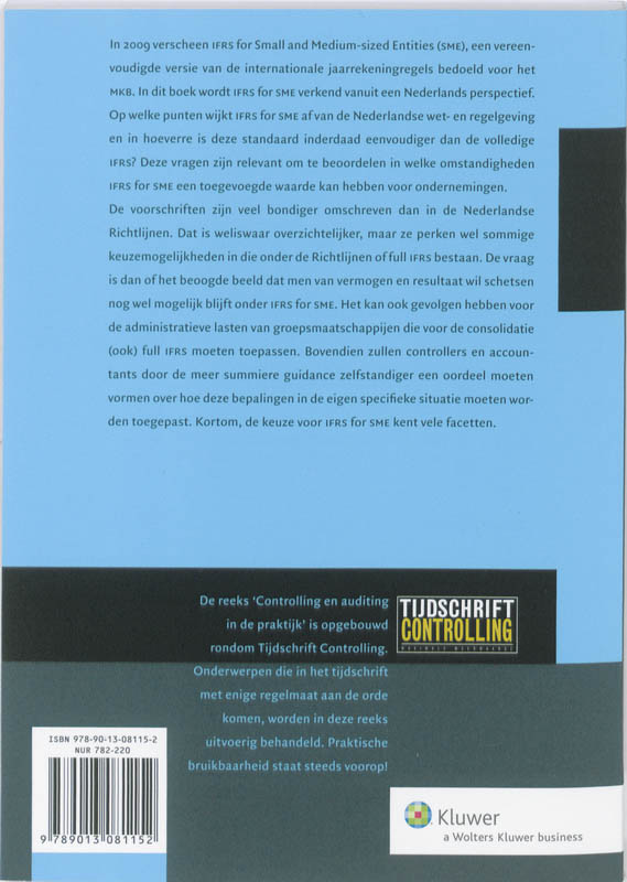 Achterkant van IFRS for SME