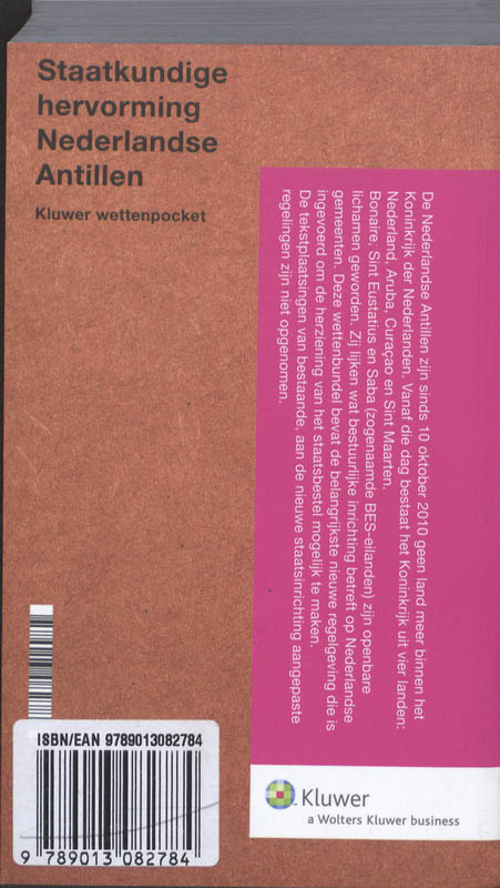 Achterkant van Staatkundige hervorming Nederlandse Antillen