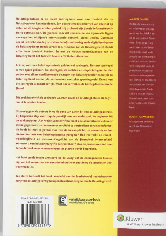 Achterkant van Belastingcontrole