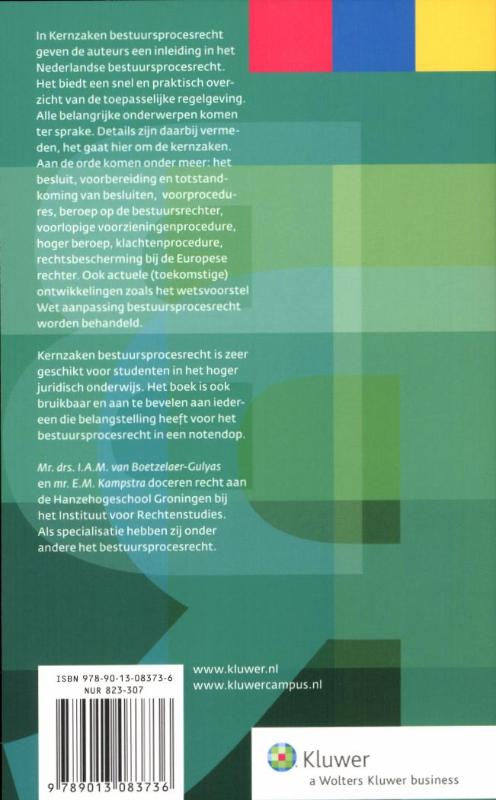 Achterkant van Bestuursprocesrecht