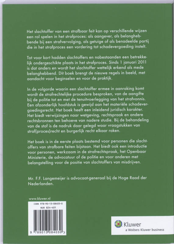 Achterkant van 35 Het slachtoffer en het strafproces